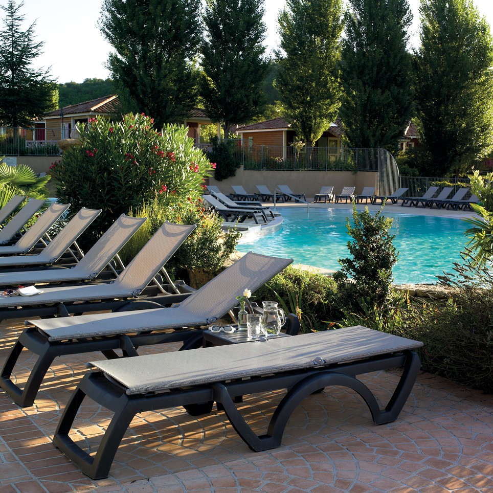 Bain de soleil Jamaica Straw/socle anth[Grosfillex]