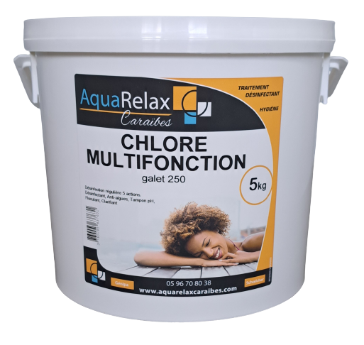 [3760095637631] Chlore multifonction 5kg galets 250g - classe 9