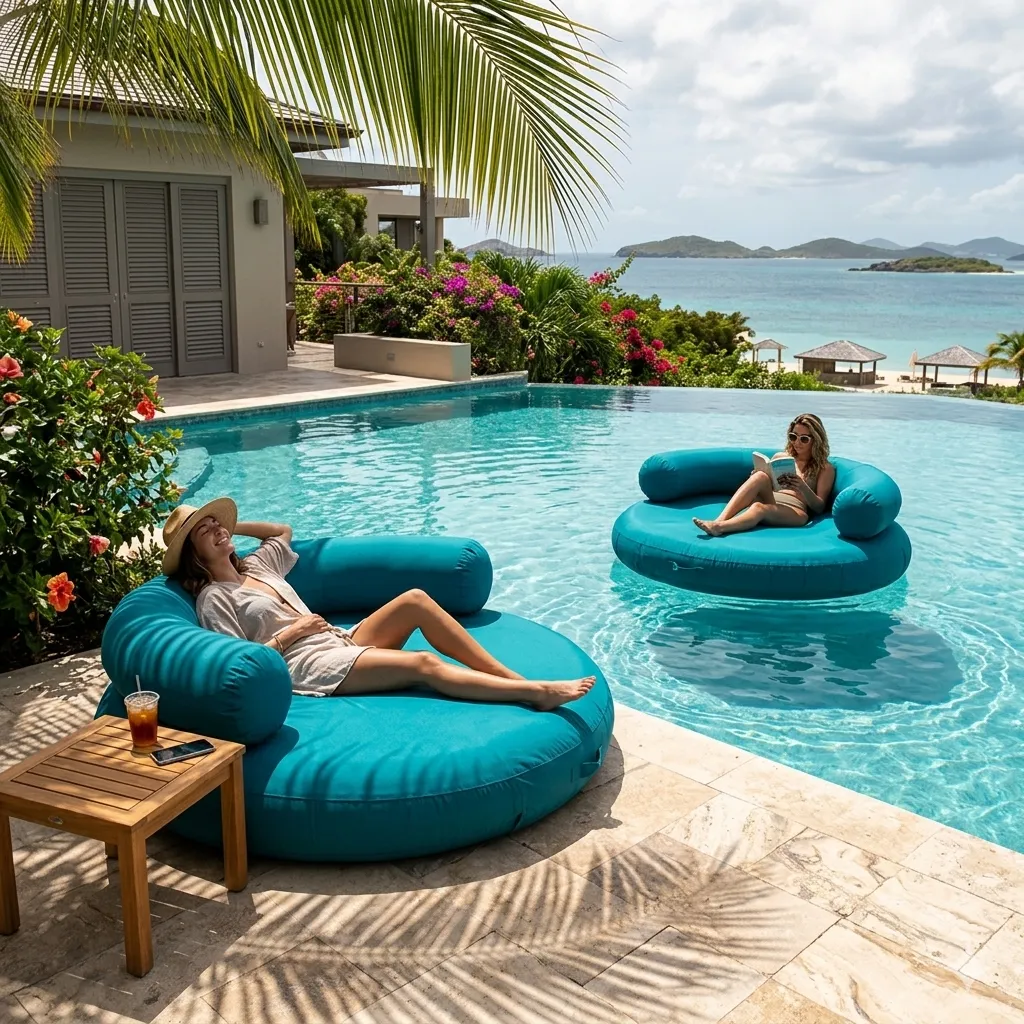 Fauteuil flottant island bleu