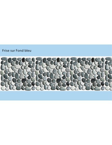 [8183719000836] Frise piscine galet blanc 14cmx5m