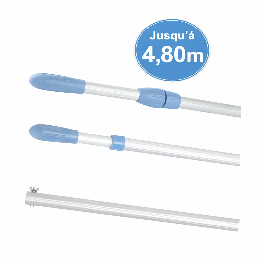 Manche télescopique 2,4 à 4,8m [Shark]