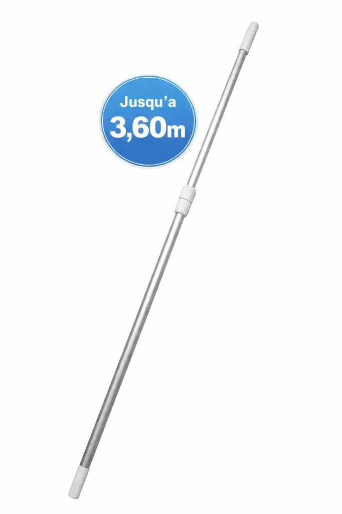Manche télescopique alu à clip 1.8m à 3.6m [Astral]