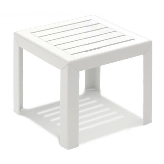[3100033000309] Table basse résine blanc [Grosfillex]