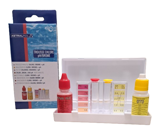 [3457500000202] Trousse d'analyse gouttes chlore/ph/brome